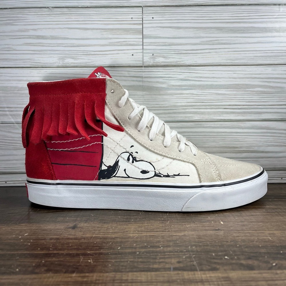 Vans Sk8-Hi Moc Peanuts Dog House Beige Shoes - M 9 - W 10.5